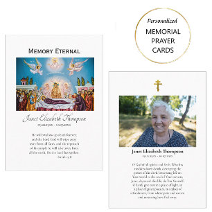 Orthodox Christian Photo Funeral Prayer Card