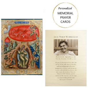 Orthodox Christian Photo Memorial Prayer Card