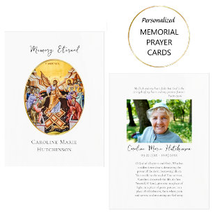 Orthodox Christian Photo Memorial Prayer Card