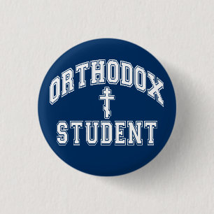 Orthodox Christian "Student" Penn State 2.25 in. 3 Cm Round Badge