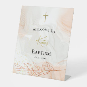 Orthodox Christian Waters of Light Baptism  Pedestal Sign
