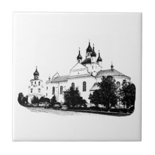 Orthodox Church Architecture Sketch Tile