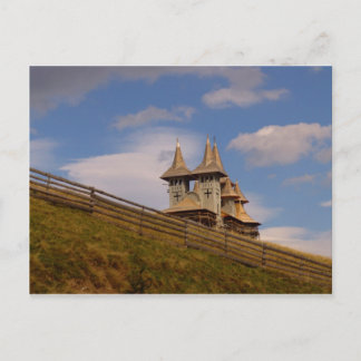 Orthodox church under construction, Moldova Postcard