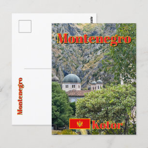 orthodox churches in Kotor, Montenegro travel Postcard