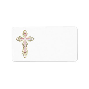 Orthodox cross label