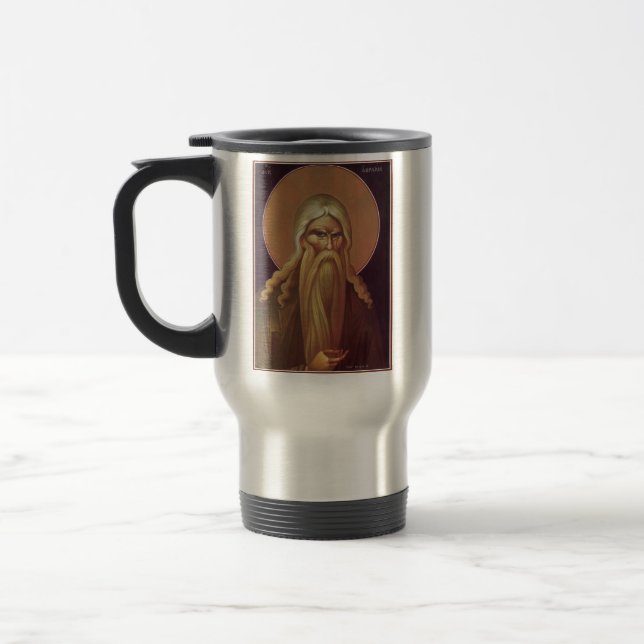 Orthodox Icon of Patriarch Abraham Travel Mug (Left)