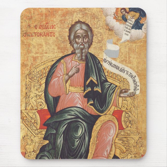 Orthodox Icon of Saint Andrew the Apostle  Mouse Pad (Front)