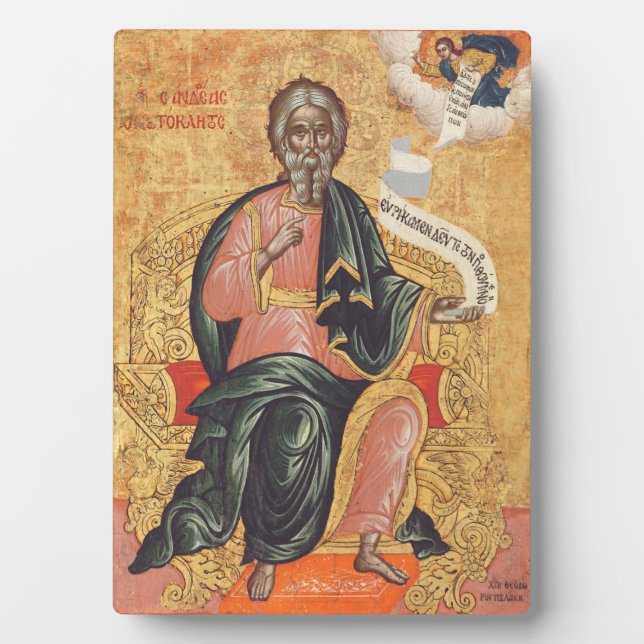 Orthodox Icon of Saint Andrew the Apostle  Plaque (Front)