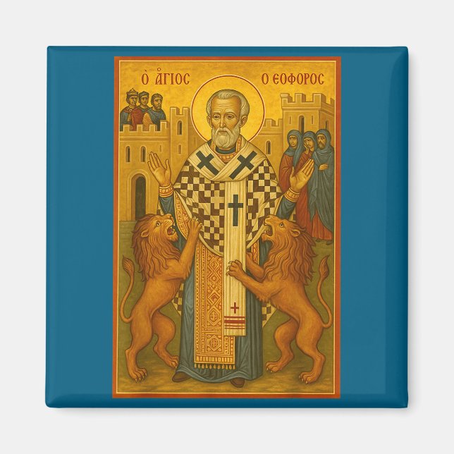 Orthodox Icon Of St Ignatius Of Antioch  Magnet (Front)