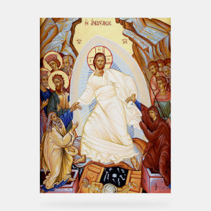 Orthodox Icon of the Anastasis Resurrection Acrylic Sign