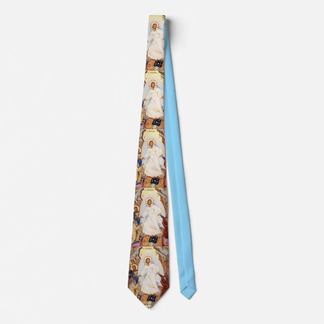 Orthodox Icon of the Anastasis Resurrection Sacred Tie (Front)