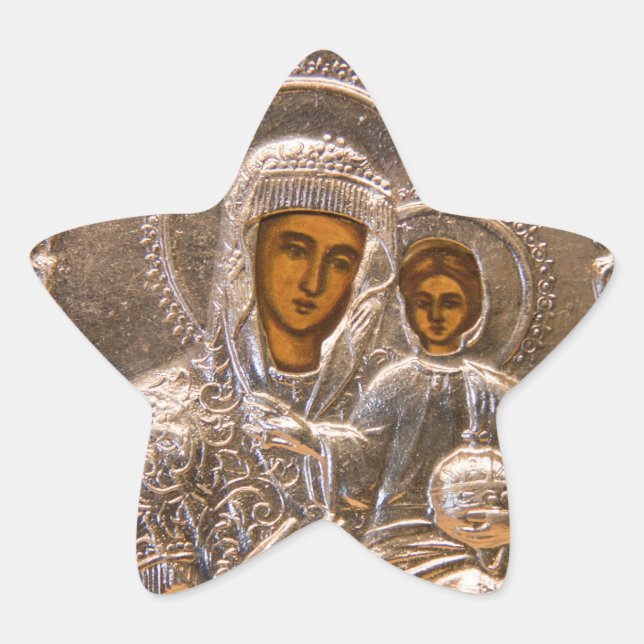 Orthodox icon star sticker (Front)