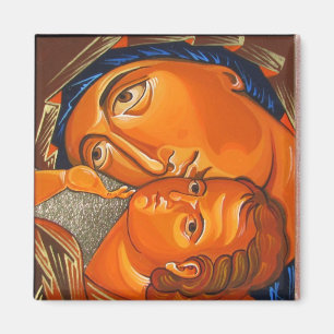 Orthodox Icon Virgin with the Playing Child Magnet