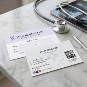 Orthopaedic Clinic Business Clean Appointment Card