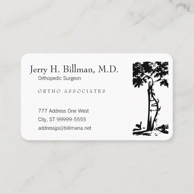 Orthopaedic Crooked Tree Business Card (Front)