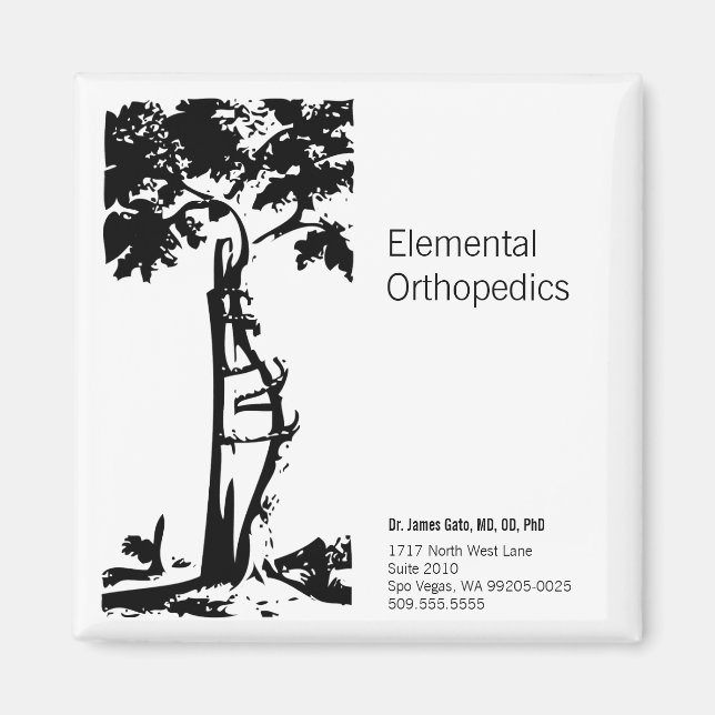 Orthopaedic Crooked Tree Magnet (Front)