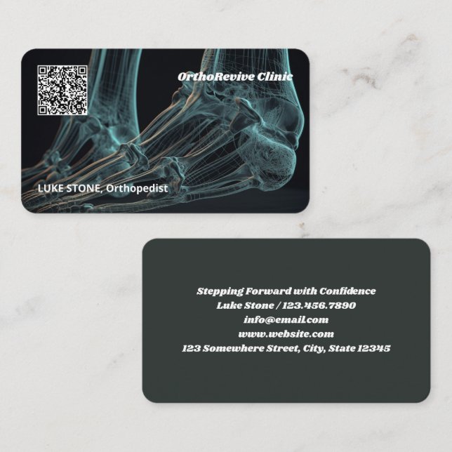 Orthopaedic Custom QR Business Card (Front/Back)