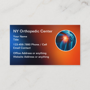 Orthopaedic Doctor Office Business Cards