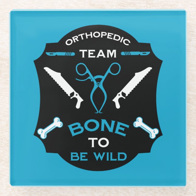 Orthopaedic Hospital Team Glass Coaster (Front)