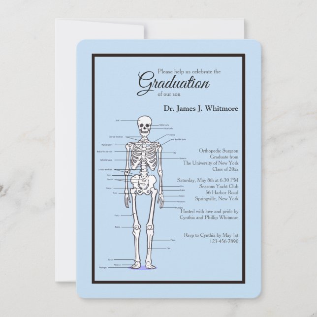Orthopaedic MD Graduation Invitation (Front)