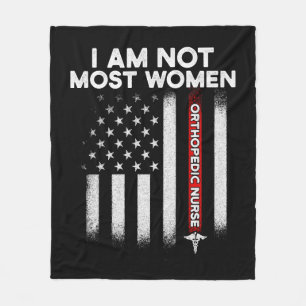 Orthopaedic Nurse Most Women Ortho Nursing RN Fleece Blanket