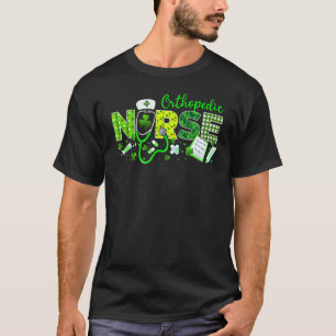 Orthopaedic Nurse St Patricks Day Love Stethoscope T-Shirt