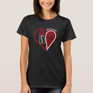 Orthopaedic Nurse stethoscope Heart Valentine's Da T-Shirt