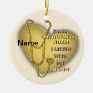 Orthopaedic Nurse Yellow Heart Ceramic Tree Decoration
