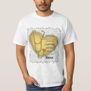 Orthopaedic Nurse Yellow Heart custom nurses T-Shirt
