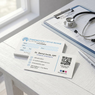Orthopaedic Rehabilitation Business Appointment Card