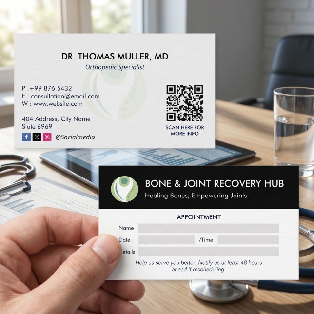 Orthopaedic Specialis Business | Modern Appointmen Card (Creator Uploaded)