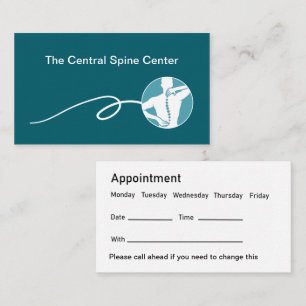 Orthopaedic Spine Care Appointment Business Cards 