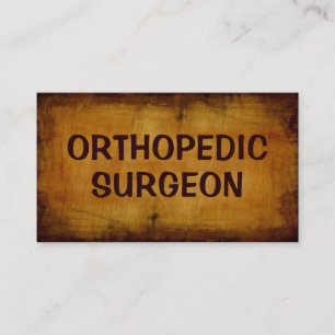 Orthopaedic Surgeon Antique Business Card
