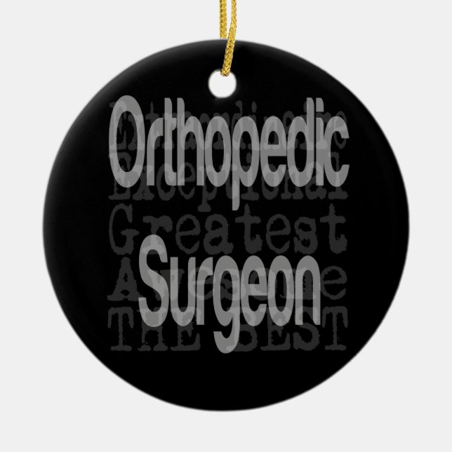 Orthopaedic Surgeon Extraordinaire Ceramic Tree Decoration (Front)