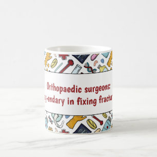 Orthopaedic surgeon medical pun doctor pattern gif coffee mug