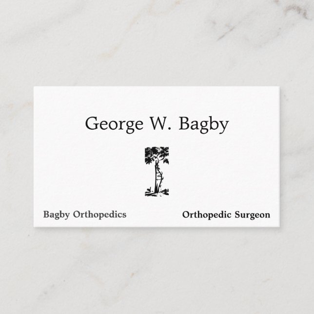 Orthopaedic Surgery Crooked Tree Business Card (Front)