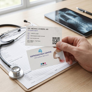 Orthopaedic Therapy Minimalist White Business Card