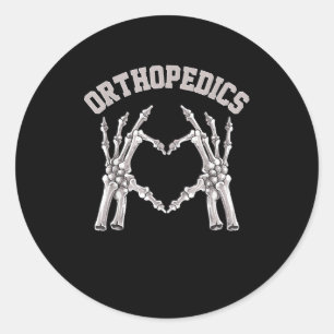 Orthopaedics Skeleton Hand Heart Ortho Nurse Rn Cr Classic Round Sticker