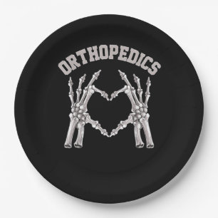 Orthopaedics Skeleton Hand Heart Ortho Nurse Rn Cr Paper Plate