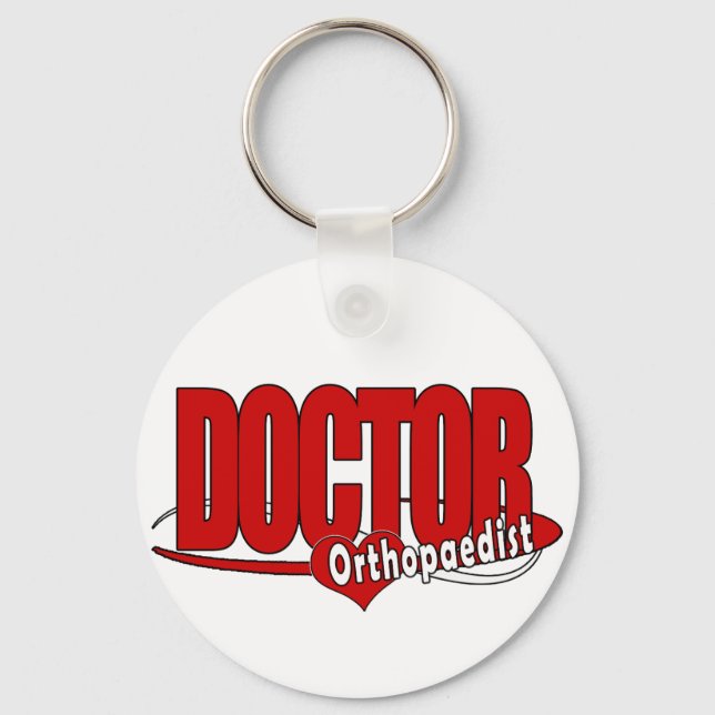 ORTHOPAEDIST LOGO BIG RED DOCTOR KEY RING (Front)