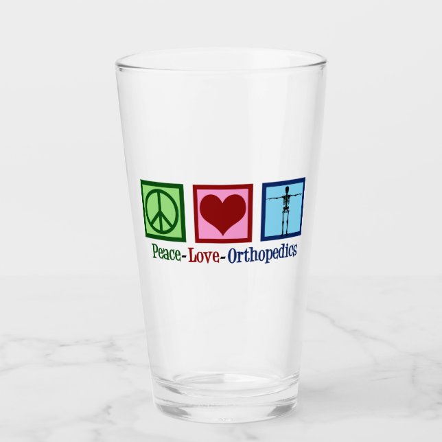 Orthopaedist Peace Love Orthopaedics Office Glass (Front)