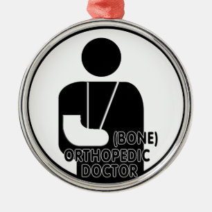 ORTHOPEDIC (BONE) DOCTOR LOGO METAL TREE DECORATION