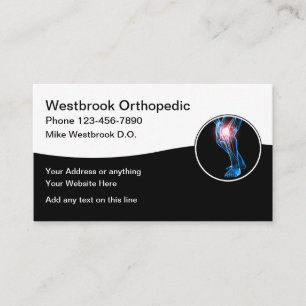 Orthopedic Medical Office Professional Business Card