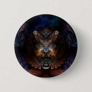 Orthricon Fractal Art 6 Cm Round Badge