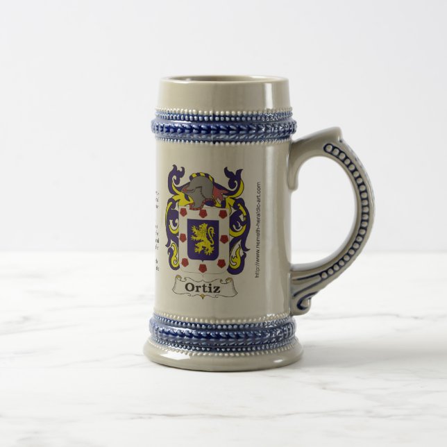 Ortiz Family Crest Stein (Right)