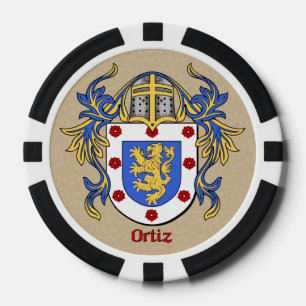 Ortiz Heraldic Arms Poker Chips