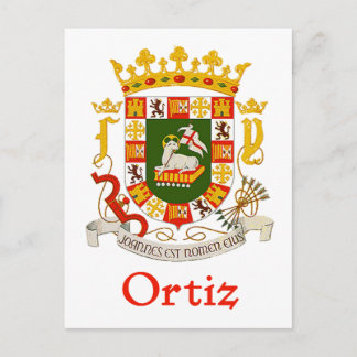 Ortiz Shield of Puerto Rico Postcard