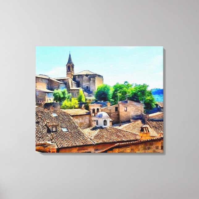 Orvieto Italy Hillside Canvas Print (Front)