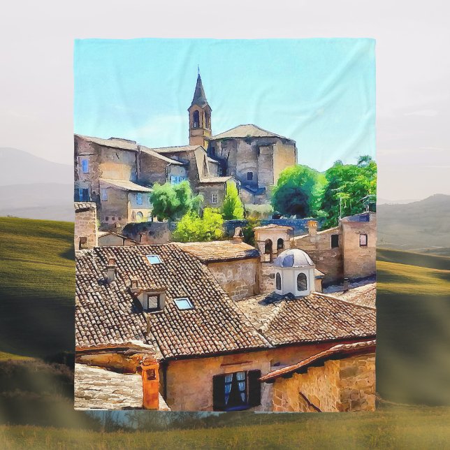 Orvieto Italy Hillside Fleece Blanket (Creator Uploaded)