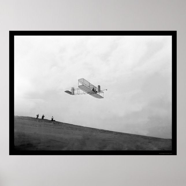 Orville Gliding Kitty Hawk 1901 Poster (Front)